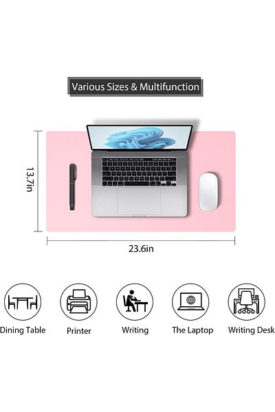 erorex Leather Desk Pad Protector Mouse Pad Non Slip Computer Mat For Desk Pu Leather Office Desk Mat For