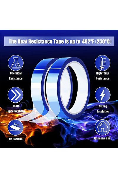 erorex Heat Tape 2 Pack High Temperature Heat Resistant Tape Heat Resistant Tape Set For Heat Transfer