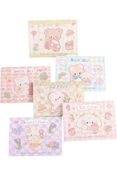 erorex 30Pcs Cartoon Animal Folding Greeting Cards For Kids In Envelope Shape Thinking Of You Hello Note