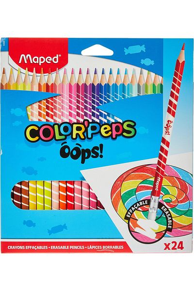 erorex Color Pencils Erasable Oops 24 Colors