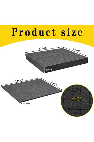 erorex 4 Pcs Pick Apart Foam Insert 2 Size Pick And Pluck Foam Pluck Pre Cube Sheet Foam With Bottom Use