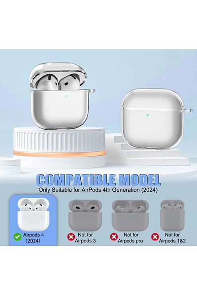 erorex Compatible With Samsung Galaxy Bud 3 Pro Case Buds 3 Case Cover Clear Lock Clip Transparent Tpu
