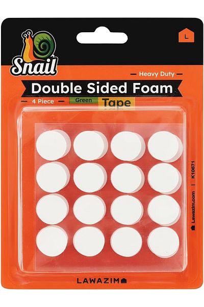 erorex Snail Heavy Duty Foam Double Sided Tape 64 Piece White Strong Adhesion Waterproof Adhesive Foam