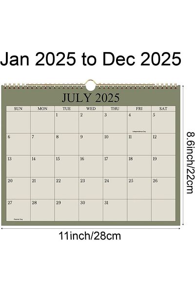erorex Calendar 2025 Wall Calendar From Jan 2025 Dec 2025 12Months Calendar With Premium Paper Twin Wire
