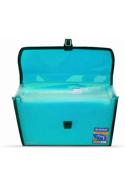 erorex Expansion File 13 Grids Without Handle Turquoise 13 Pockets Expanding Folders Portable A4
