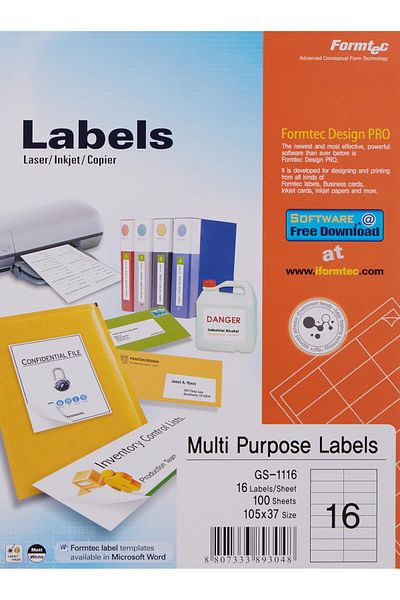erorex Label 1600 105X37Mm Bx=100Sht Ft Gs 1116