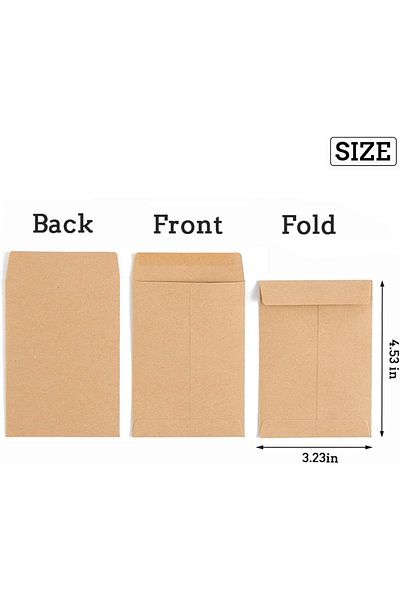 erorex 100 Pack Small Coin Envelopes Self Adhesive Kraft Paper Seed Envelopes Mini Parts Small Items