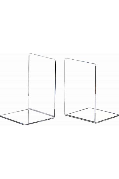erorex Clear Acrylic Bookends For Shelves Heavy Duty Book Ends And Desktop Organizer Book Stopper For