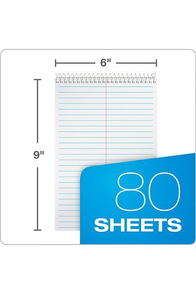 erorex Spiral Steno Books 15.2 Cm X 22.9 Cm Gregg Rule White Paper Assorted Covers 80 Sheets Per Book 4
