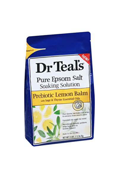 Dr Teals محلول نقع ملح إبسوم مع بلسم الليمون البريبايوتيك 1.36 كيلو