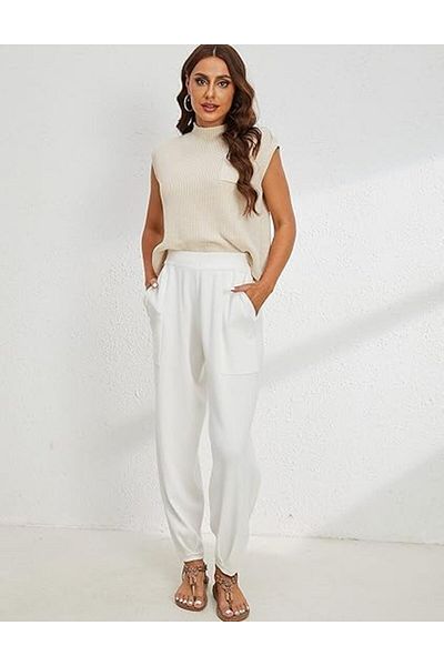 fulina Women's 2Pcs set, Casual Europe and the United States Fashion Suit, Blouse Long Pants
