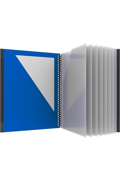erorex 10 Pocket Folder Plastic Spiral Portfolio Folder For School And Office Multi Pocket Paper Organizer
