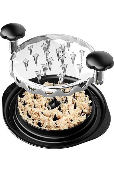 erorex Chicken Shredder Tool Meat Shredder With Detachable Plate And Clear Lid Visible Chicken Breast