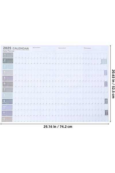 erorex 2025 Wall Calendar Planner Poster Calendar 2025 Year Planner Annual Calendar 12 Month Planner Wall