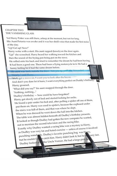 erorex Black Metal Reading Shelf Typing Shelf Desktop Document Holder With 7 Adjustable Positions Black