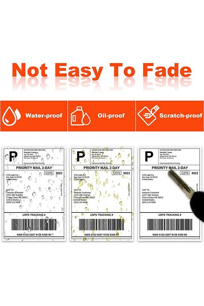 erorex 4 Inch X 6 Inch Fanfold Labels Direct Thermal Labels Shipping Package Labels With Perforated Line