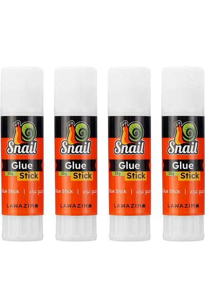 erorex Snail All Purpose Glue Stick Set 15G 4 Piece Washable Glue Sticks For School And Home Use K10574