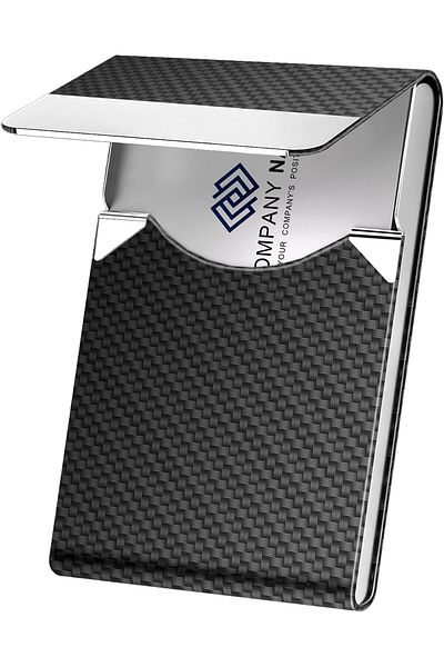 erorex Business Card Holder Metal Case Pocket Holder For Women And Men Professional Pu Leather Holders