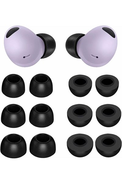 erorex أزواج سماعات أذن Galaxy Buds 2 Pro من إسفنج الذاكرة SML لتقليل الضوضاء ومضادة للانزلاق ولا تسبب الألم من السيليكون