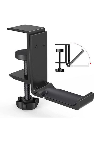 erorex 360° Rotating Desk Controller Headphone Holder Larger Desk Cup Holder With Adjustable Headset