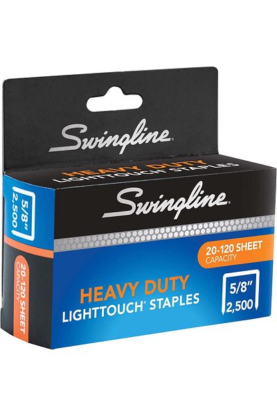 erorex Staples Heavy Duty 5 8 Inch Length 20 120 Sheet Capacity 100 Strip 2500 Box 1 Pack Light Touch 90009