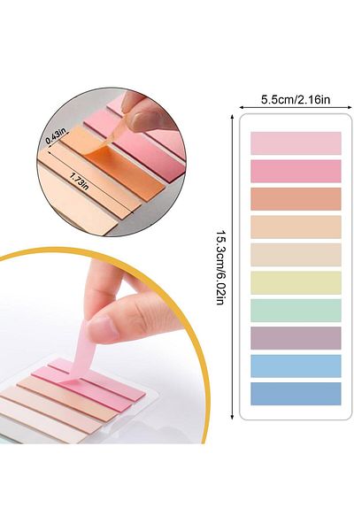 erorex 1400 Pcs Sticky Book Tabs Morandi Color Sticky Tabs File Index Tabs Page Markers For Annotating