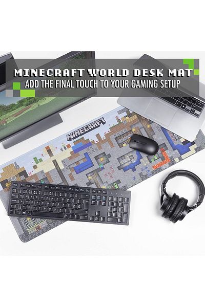 erorex Minecraft World Desk Mat Officially Licensed Merchandise Multicolor Pp8805Mcf 79 X 30 Centimeters