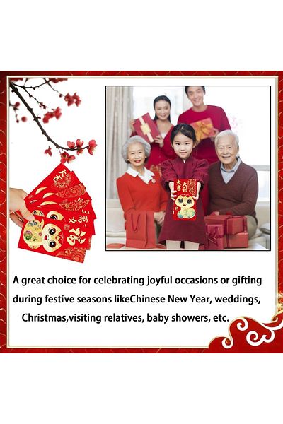 erorex 36Pcs 2025 Lunar New Year Snake Red Envelopes Festive Gold Designs Lucky Money Packets For Spring