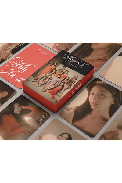 erorex 55Pcs Kpop Twice Photocard Twice 2024 New Album With You Lomo Card Set Lomo Card Gift For Once