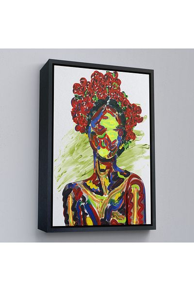 Harita Sepeti Pictură murală modernă pentru femei colorată cu cadru auriu