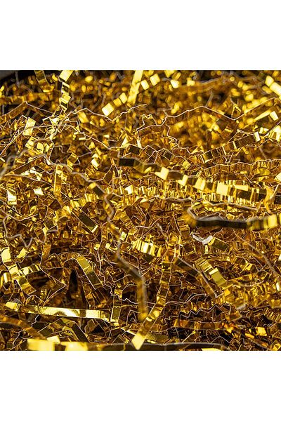 erorex Gold Crinkle Cut Shred Filler Raffia Paper Shreds For Gift Wrapping And Basket Filling 100 Grams
