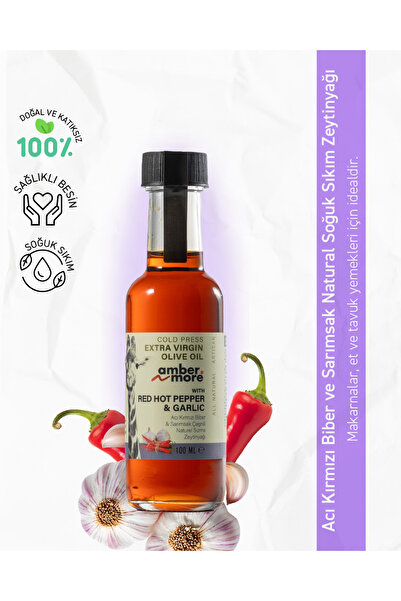 AMBERNMORE Acı Kırmızı Biber&Sarımsak Çeşnili Naturel Sızma Zeytinyağı