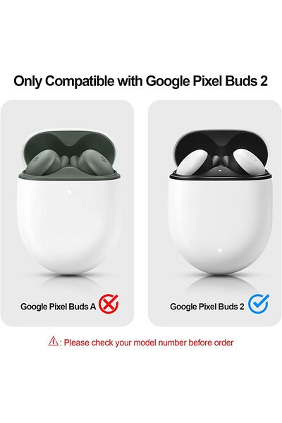 erorex جراب لسماعات Google Pixel Buds A Series Case 2021 جراب واقٍ مقاوم للصدمات مزود بإضاءة أمامية مرئية