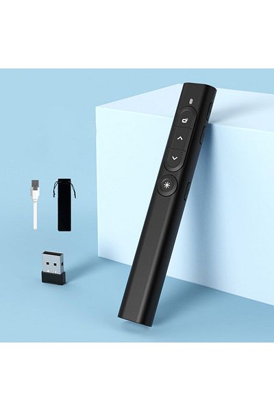 erorex Powerpoint Presentation Clicker Wireless Presenter With Hyperlinks Page Up Down Volume + 2.4Ghz Usb