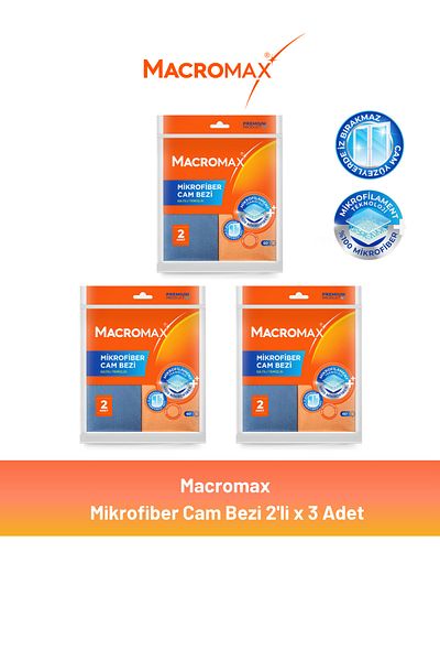MACROMAX Microfiber Glass Cloth 2 X 3 Pieces