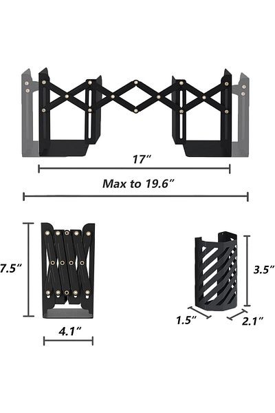 erorex Book Holder Adjustable Bookends Metal Book Ends For Books Papers Magazines Albums Dvds Desks Binder