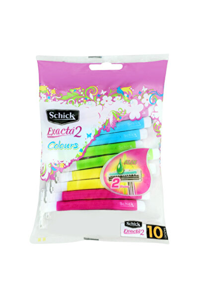 Schick ماكينة حلاقة إكسكتا 2 للنساء الحساسة، 10 ألوان، 430061