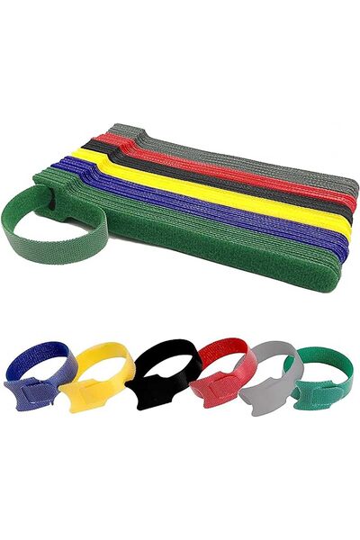 erorex 60 Pcs Reusable Fastening Velcro Cable Ties Adjustable Cable Ties With Hook And Loop Closure For