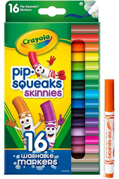 erorex Washable Pip Squeaks Skinnies Markers Pack Of 16