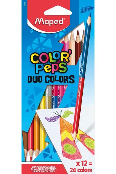 erorex Triangular Duo Tip Colored Pencils Assorted Colors Pack Of 12 829600Zv