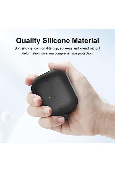 erorex Compatible With Airpods 4 For Case Silicone Shockproof Case Cover With Keychain Full Protective