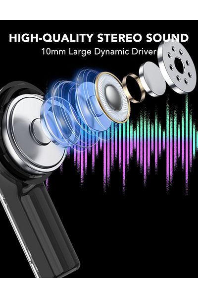 erorex Mini Bluetooth Earbuds Noise Canceling For Clear Calls 25 Hours Play Time Wireless Earphones