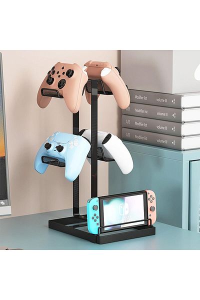 erorex Controller Holder Game Controller Rack Headset Stand Aluminum Metal Headset Mount Universal