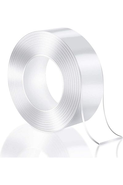 erorex 3 Meter Magic Improvement Double Sided Tape Mounting Transparent Trace Less Acrylic Reuse Washable