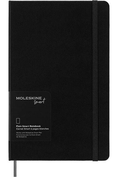 erorex Smart Notebook Large Plain Black Hard Cover 5 X 8.25