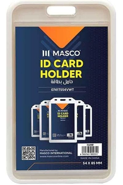 erorex حامل بطاقة هوية عمودي، مجموعة من 5 قطع، مقاس 5.4 سم × 8.5 سم، أبيض