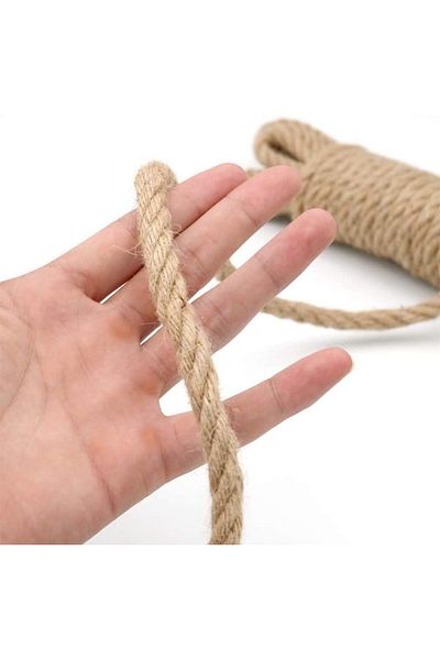 erorex حبل من الجوت بطول 10 أمتار، 8 مم، خيط من الجوت الطبيعي، حبل ريفي من القنب، مناسب لتغليف الصناديق بنفسك، وديكورات الزفاف