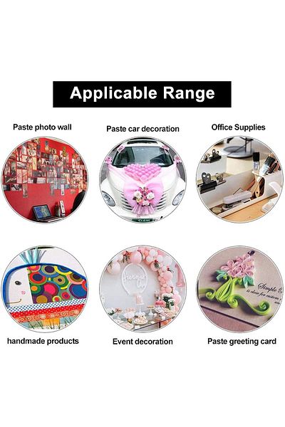 erorex Double Sided Tape For Crafts Scrapbooking Easy Tear By Hand 3 5 Inch By 98Ft Roll X 3 Rolls Ideal