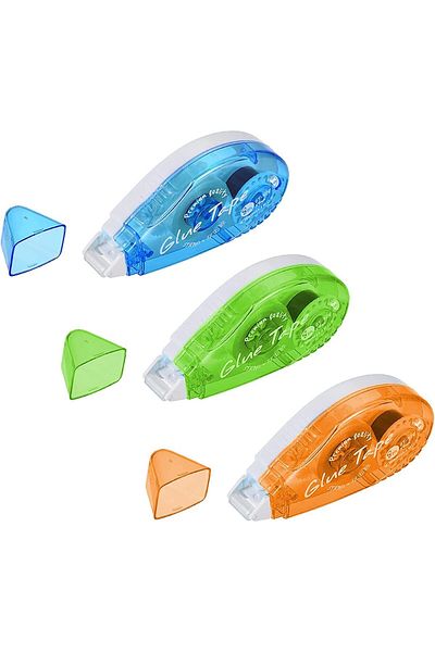 erorex Double Sided Adhesive Scrapbook Runner Tape Roller Random Color Permanent Adhesive Dots Roller