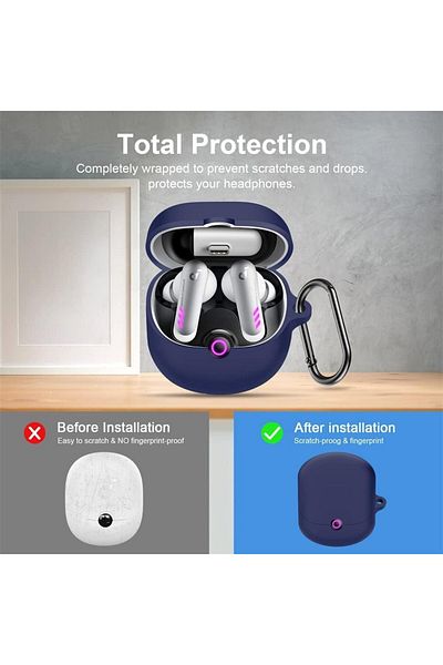 erorex جراب شفاف من مادة TPU لهاتف Samsung Galaxy Buds 3 Pro، غطاء واقٍ متين مقاوم للصدمات مع